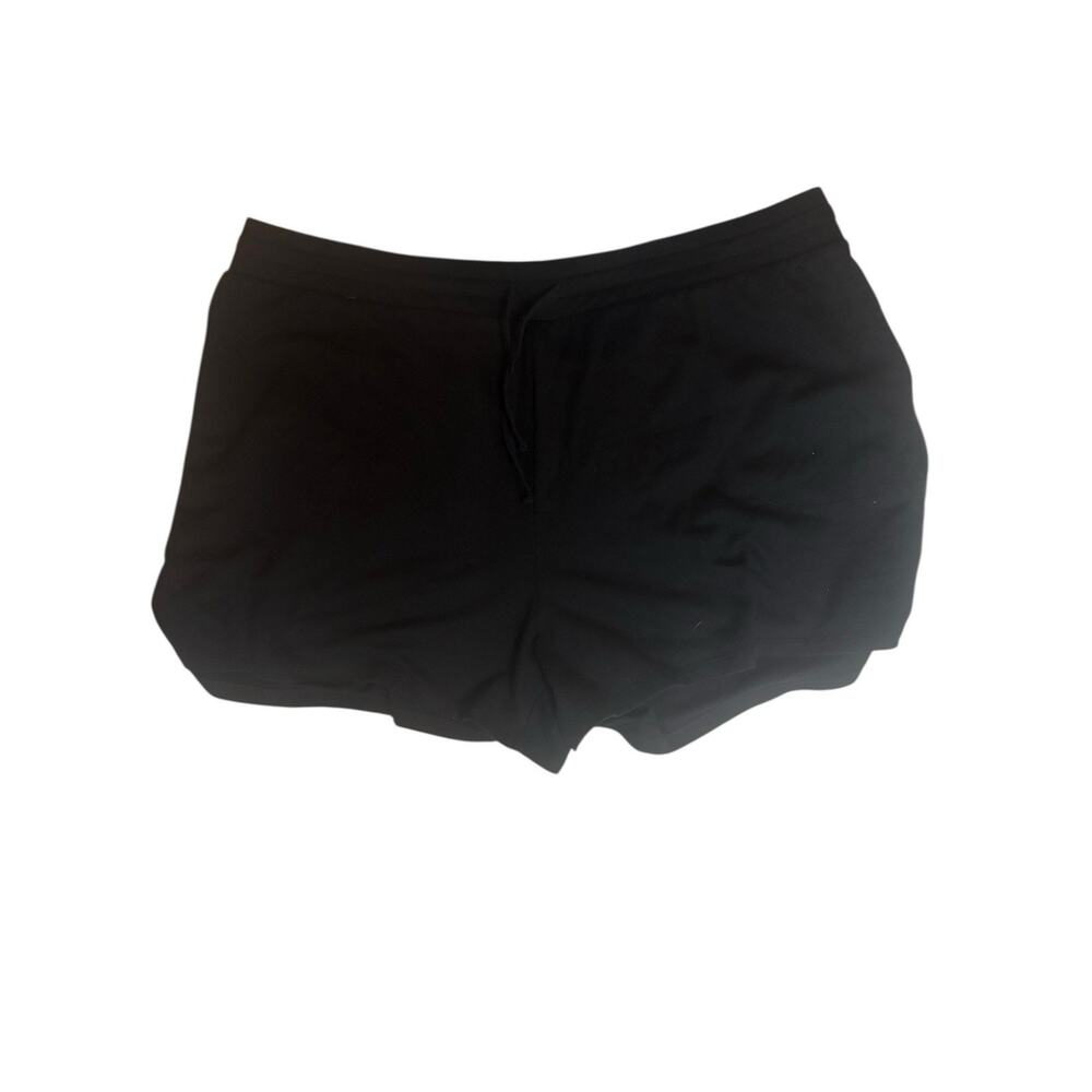 Ava & Viv Lounge Sweat Shorts Drawstring Black 3x Loose fit Pull On‎ Plus